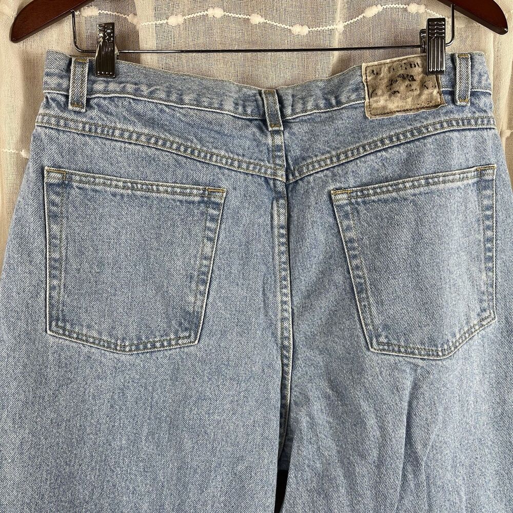 Vintage Bugle Boy Blue Denim Jeans Tapered Mom Women Jeans Tag 18 Fits 34x27.5